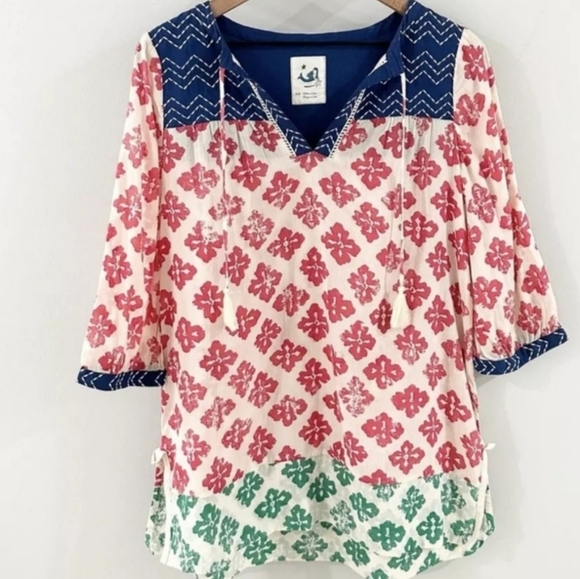 Anthropologie Mermaid 3/4 Sleeve Embroidered - Picture 1 of 5